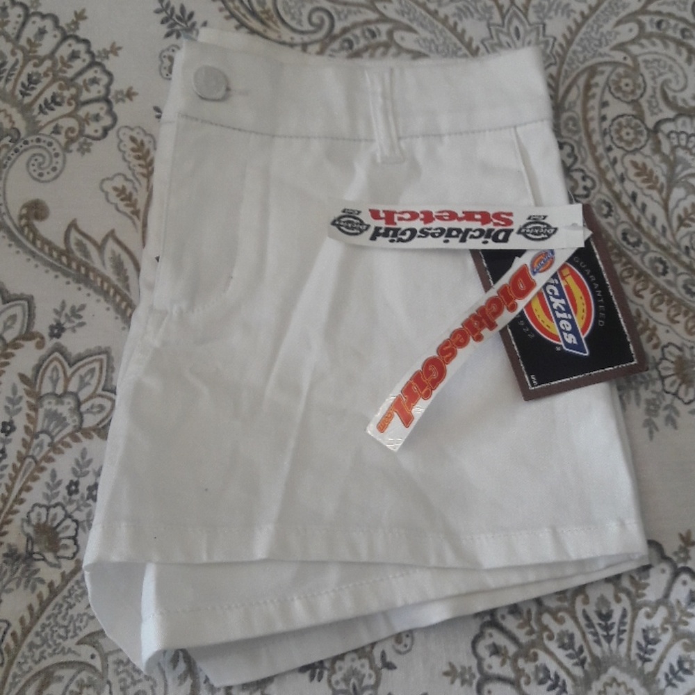Dickies Girl white shorts sz 7 - Picture 3 of 6